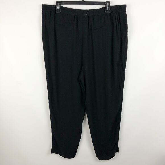 HALOGEN Women Ankle Pants Black Size 22 Classic Pull-On High Rise Pockets NWT - Picture 5 of 9